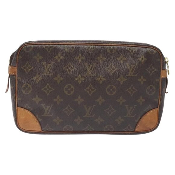 LOUIS VUITTON Monogram Compiegne 28 Clutch Bag M51845 LV Auth BA3821 - Picture 2 of 16